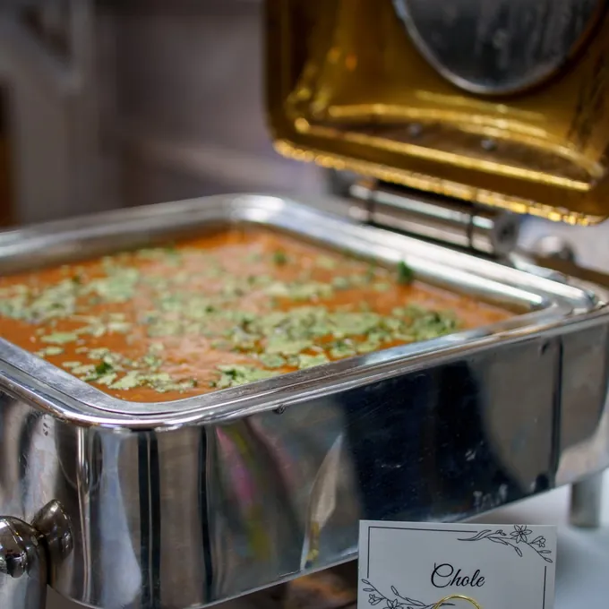 Chole, simmered and ready to serve